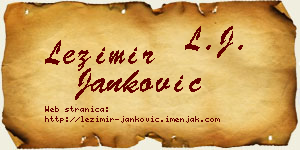 Ležimir Janković vizit kartica